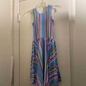 Dot Dot Smile Multicolor Striped Kids Dress